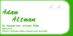 adam altman business card