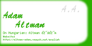 adam altman business card